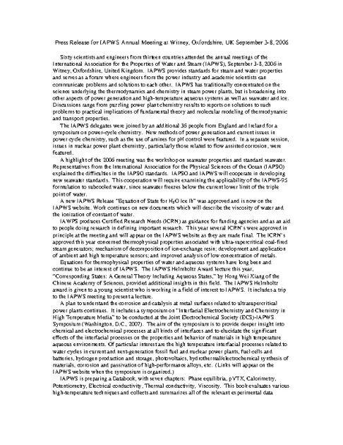 Press Release